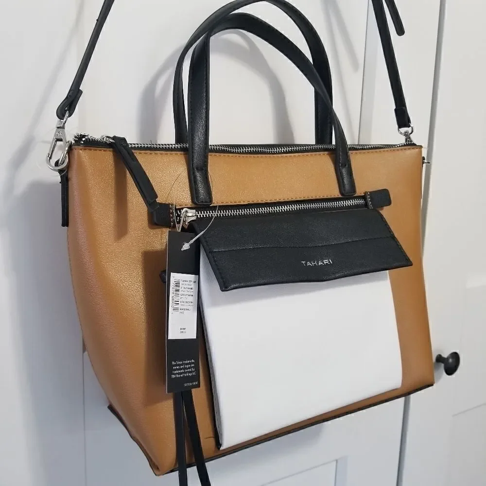 Tahari utility satchel handbag